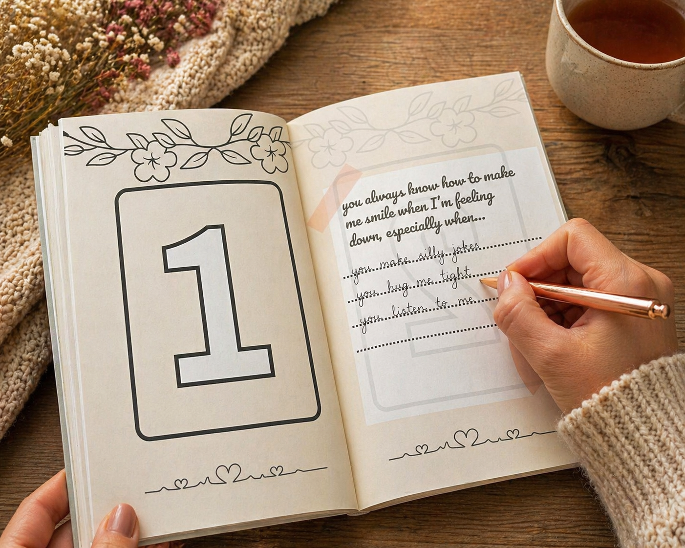 30 reasons best friend journal open pages with prompts for memories and personal messages