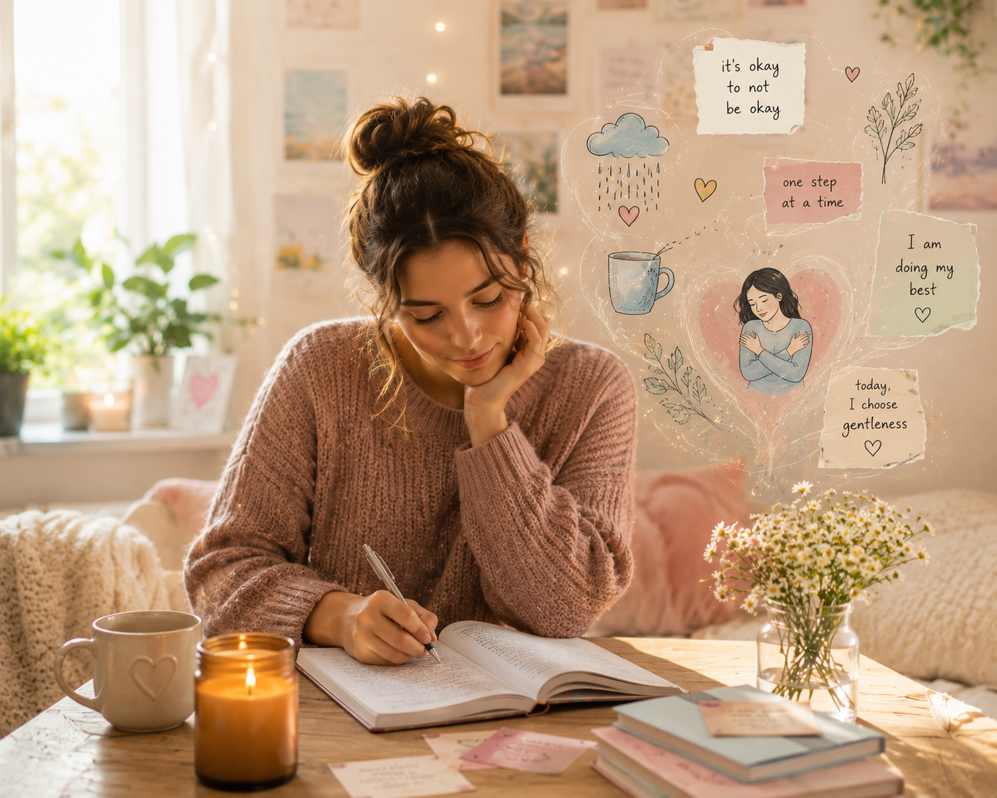 Gentle Journal prompts for difficult days