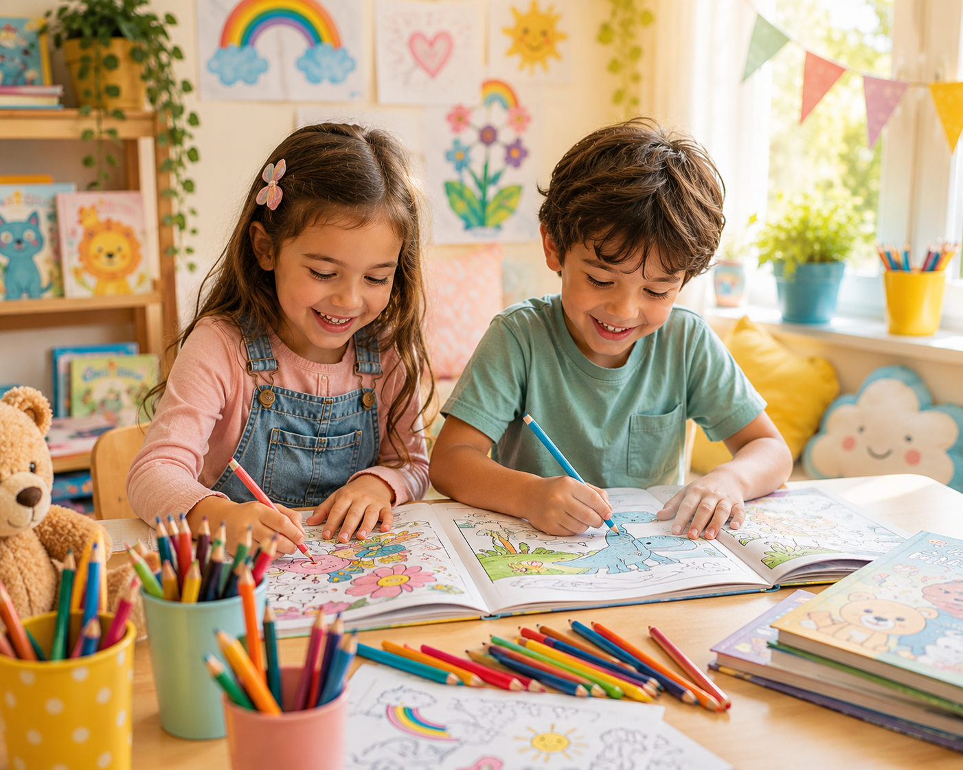Coloring books for children and creative learning